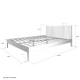 Manželská posteľ drevená 140x200 biela