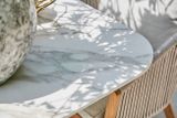 Záhradný stôl SUNS PALERMO biely/neolith biely 320x116 cm
