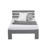 Drevená posteľ 90x200 sivá borovica