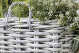 Záhradný ratanový kvetináč NARBONNE 50x50x45 cm praná biela