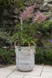 Záhradný ratanový kvetináč AMIENS Ø 45x50 cm praná biela