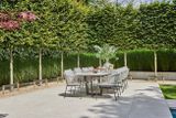 Záhradný stôl SUNS PALERMO antracit/neolith biely 320x116 cm