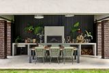 Záhradný teakový /rozkladací stôl SUNS RIALTO antracit 166,3/205,5 cm