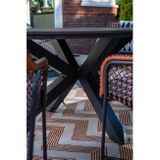 Záhradný stôl EDISON 220 antracit/ teak tmavý sivý