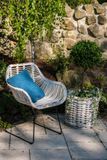 Záhradná ratanová stolička LAVAL praná biela
