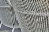 Záhradná jedálenská stolička SUNS PUNTA biela/soft grey