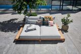 Záhradná posteľ SUNS PORTOFINO s baldachýnom/soft grey