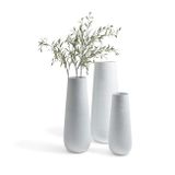 Záhradná hliníková váza SUNS VASI M biela
