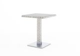 Záhradný ratanový stôl QUADRO 60x60x72 cm sivý