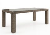 Záhradný ratanový stôl RAPALLO 220 cm sivý