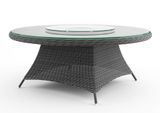 Záhradný ratanový stôl RONDO Ø 180 cm sivý