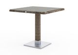 Záhradný ratanový stôl QUADRO 80x80x72 cm sivý