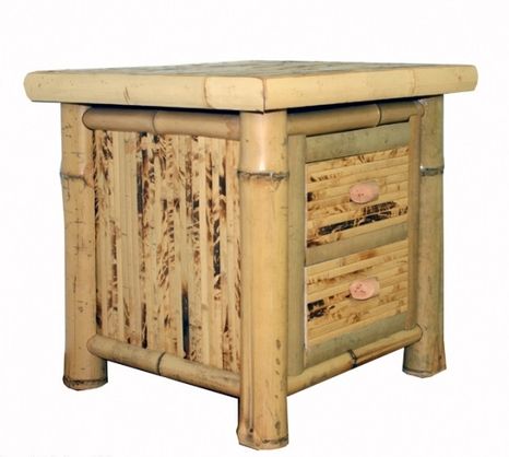 Bambusový nočný stolík FLORES - rôzne farby