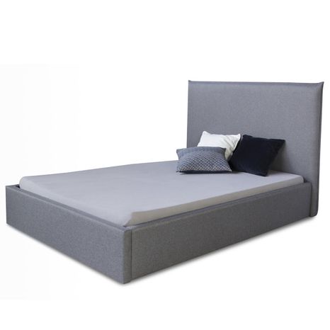 Čalúnená posteľ 140 x 200 cm sivá