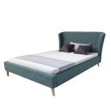 Čalúnená posteľ 140 x 200 Tyrkysovo modrá