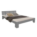 Drevená posteľ 160x200 sivá borovica