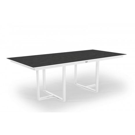 Hliníkový stôl s dektonovou doskou Idda 280 x 100 cm BROMO 280 X 100 cm - biely