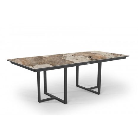 Hliníkový stôl s dektonovou doskou Nida 220 x 100 cm KHALO - Charocal