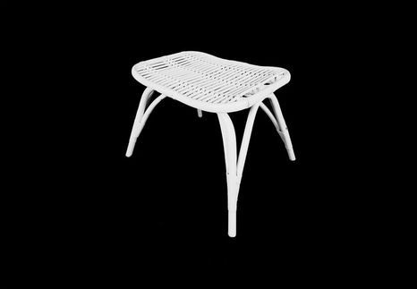 Ratanová stolička taburetka ALOHA - biela