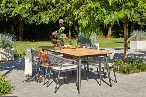 Záhradná jedálenská stolička SUNS Matera - antracit/soft grey