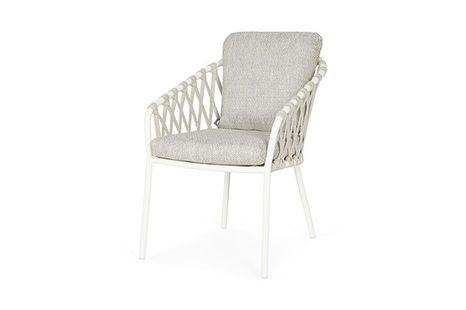 Záhradná jedálenská stolička SUNS NAPPA CROSS biela/soft grey