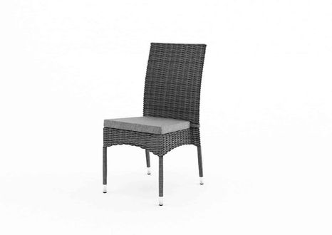 Záhradná ratanová stolička STRATO sivá
