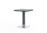 Záhradný ratanový stôl QUADRO 60x60x72 cm sivý