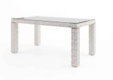 Záhradný ratanový stôl RAPALLO 160 cm biely
