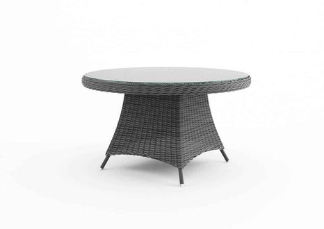 Záhradný ratanový stôl RONDO Ø 130 cm sivý