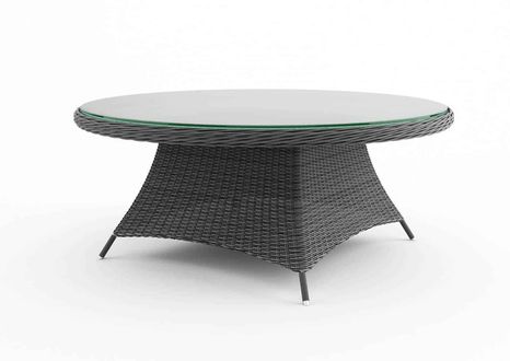 Záhradný ratanový stôl RONDO Ø 180 cm sivý