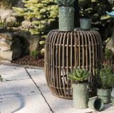 Záhradný ratanový stolík CANNES 35 cm natural