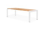 Záhradný teakový /rozkladací stôl SUNS RIALTO biely 166,3/205,5 cm